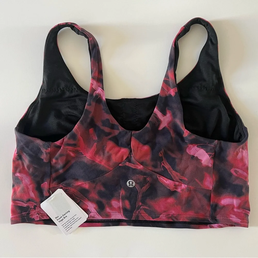Lululemon Nulu Front-Darting Yoga Bra Intensity Pink Blossom Multi Size 10 NWT